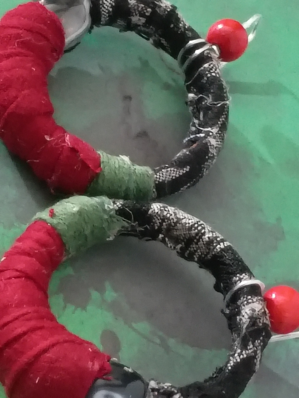 Reptile Habitat Hanging Loop Toy - Red & Green